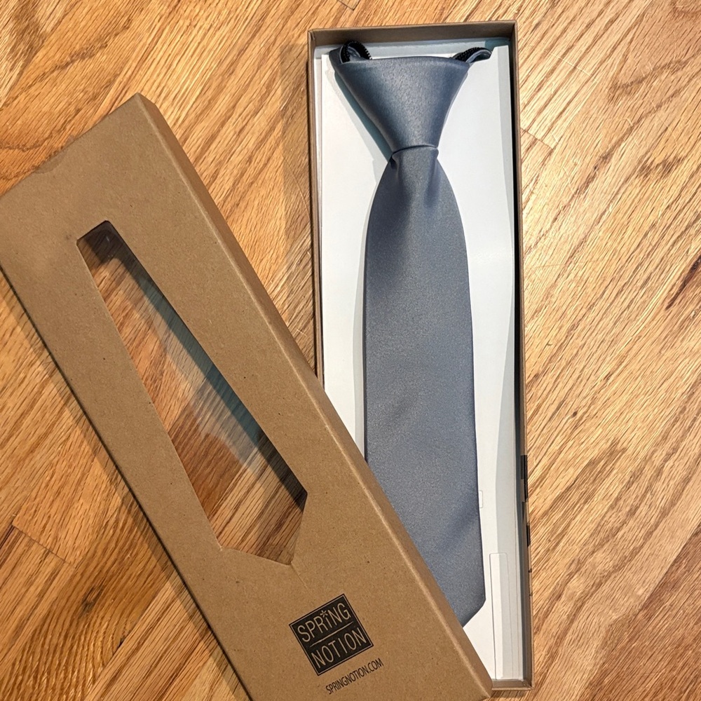 Spring Motion Boy’s gray satin tie